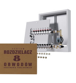 Rozdzielacz nierdzewny 8-obwodowy + Pompa WILO...