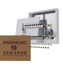Rozdzielacz nierdzewny 9-obwodowy + Pompa WILO...