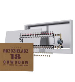 Rozdzielacz nierdzewny 18-obwodowy + Pompa WILO...