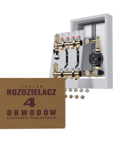 Rozdzielacz nierdzewny 4-obwodowy + Pompa...