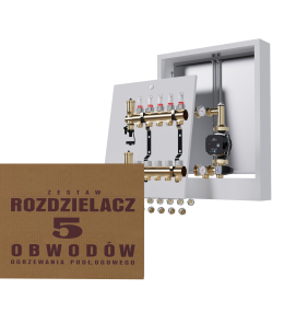Rozdzielacz nierdzewny 5-obwodowy + Pompa...