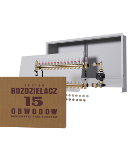 Rozdzielacz nierdzewny 15-obwodowy + Pompa...