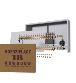 Rozdzielacz nierdzewny 18-obwodowy + Pompa...